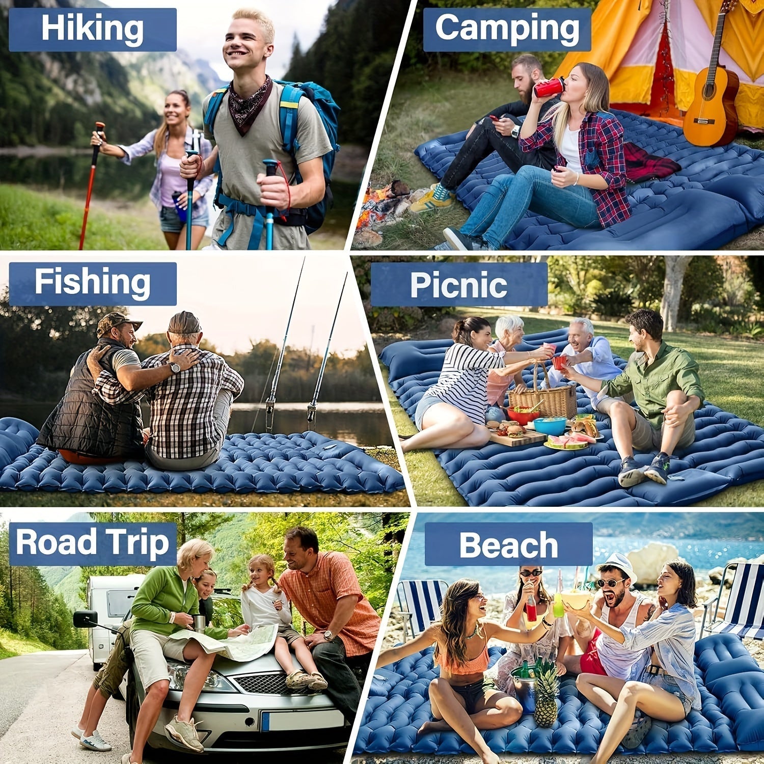 Summit Gear 2 Person Self-Inflating Sleeping Mat & Pillow