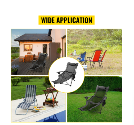 Summit Gear Reclining Camping Chair with Footrest